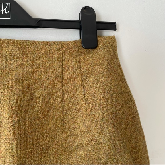 Vintage Saville mustard yellow / ochre wool skirt very good condition size 6/8 - Picture 3 of 9